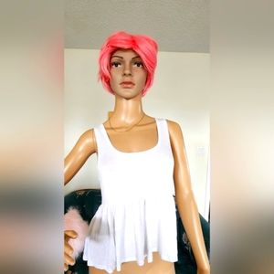 Chic White Baby Doll Crop Tank Top